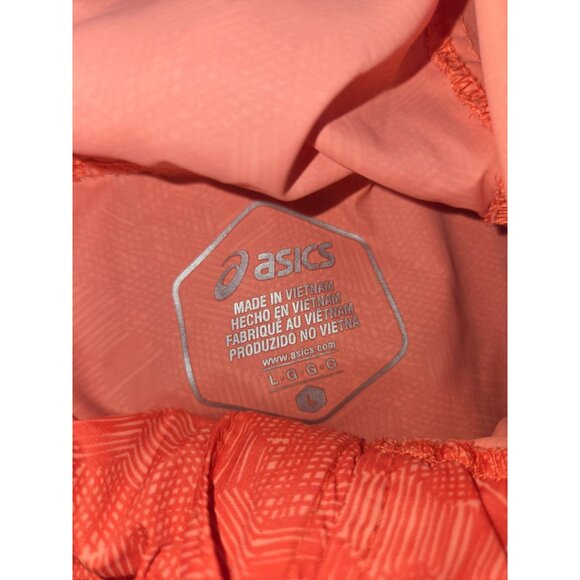 Asics Womens Windbreaker Running Jacket Large Coral Hooded - Picture 5 of 10